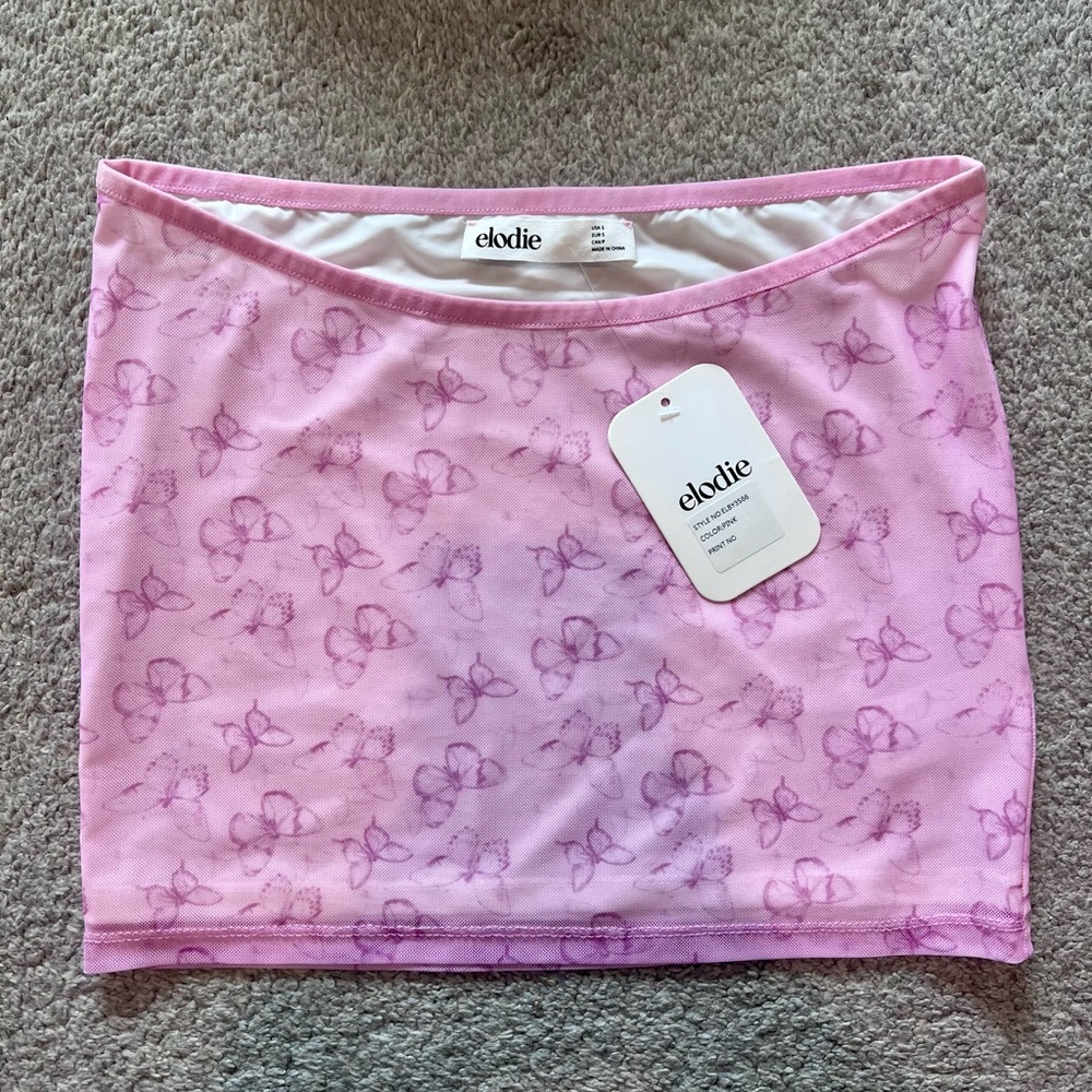 Elodie Lavender Butterfly Print Skirt